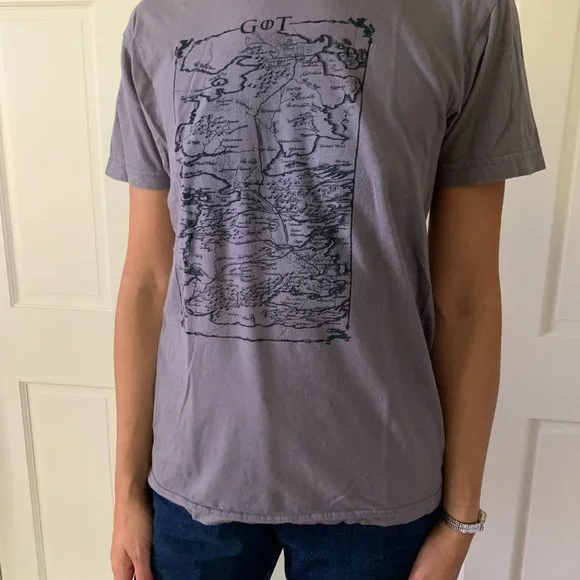 American Apparel Tops Game Of Thrones Westeros Map Tshirt